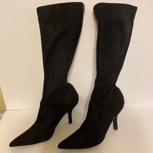 Sam & Libby Black Heeled Boots
